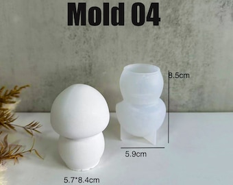 Moule à Bougie Champignon Pour Moulage, Moule D'Halloween Pour Résine