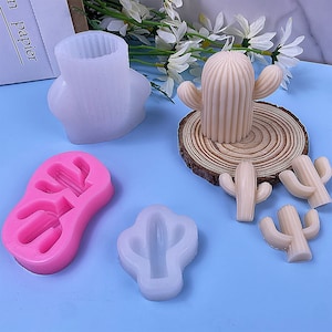 Cactus Silicone Mold,Epoxy Resin Cactus Mold,Scented Candle Making Silicon Mold,Cactu Fondant Silicon Mold,Chocolate Mold 231089