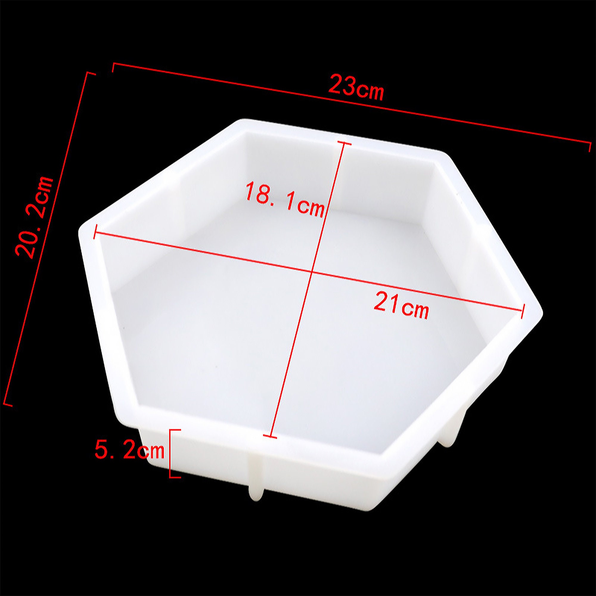Stampi in silicone 3 pezzi sottobicchieri rotondi ovali esagonali in silicone stampo in silicone per forme fai da te, vassoio da tè, frutta fai da te, decorazione per la casa