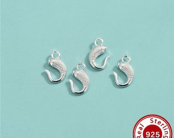 10.6MM Koi Bracelet Clasp,Solid 925 Sterling Silver Necklace Clasps,Plain Silver End Clasps,For DIY Jewelry Making Craft Accessories 4500754