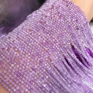 2-3MM Purple Crystal Faceted Round Loose Beads,Amethyst Gemstone Spacer Tiny Beads for Pendants Charms,DIY Bracelet Jewelry Findings 4300189
