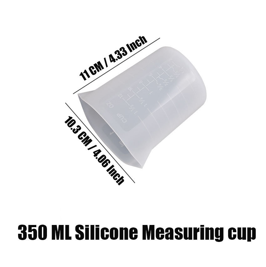 Reusable Silicone Measuring Cup 350ml, 450ml Resin Mixing Silicone Cup, Large  Measuring Cup, Silicone Measuring Cups, Resuable Cups 