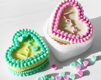 Heart Cake Candles Silicone Mold,Love Cake Candles Making Mold,Concrete Plaster Cake Mold,Epoxy Resin Heart Mold,Wax Silicon Mold 231961