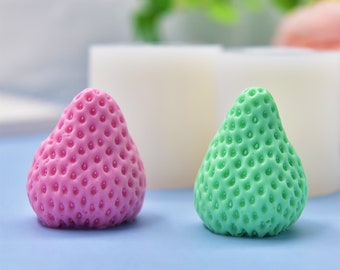 Strawberry Silicone Mold,Fruit Candle Making Mold,Handmade Soap Mold,Concrete Plaster Strawberry Mold,Wax Candle Silicon Mold 231503