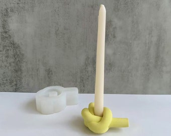 Rope Shaped Candle Holder Silicone Mold,Concrete Plaster Candle Holder Mold,Epoxy Resin Candlestick Mold,Resin Casting Mold 240309