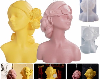 Stampo In Silicone A Forma Di Ragazza Per Fresie Auto, Saponi, Candele, Resina E Gesso, Fai Da Te