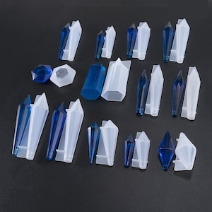 13 Styles Crystal Pendulum Pendant Silicone Mold,Pendulum Necklace Mold,Epoxy Resin Crystal Mold,Jewelry Making Mold 212083