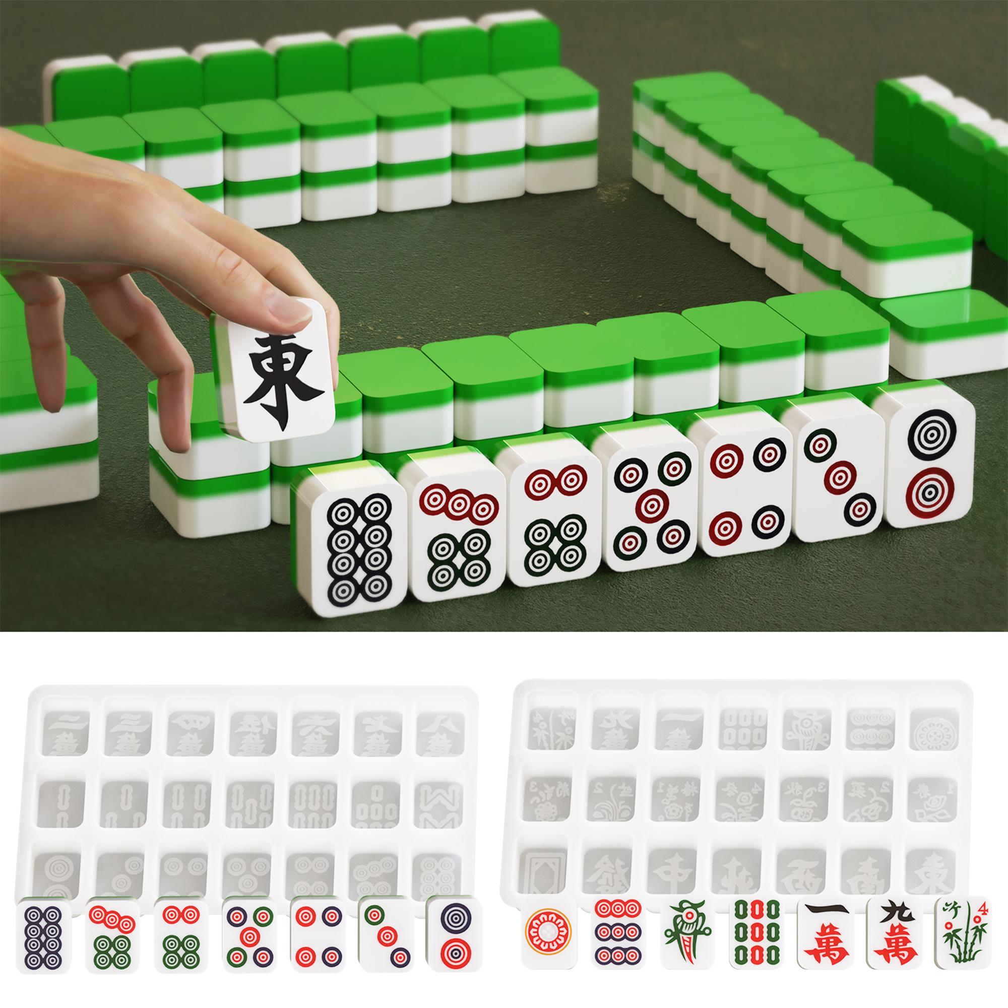 Mahjong Silicone Mold,Epoxy Resin Mahjong Set Mold,Concrete Plaster Mahjong Mold,Game Mahjong Silicon Mold 240654