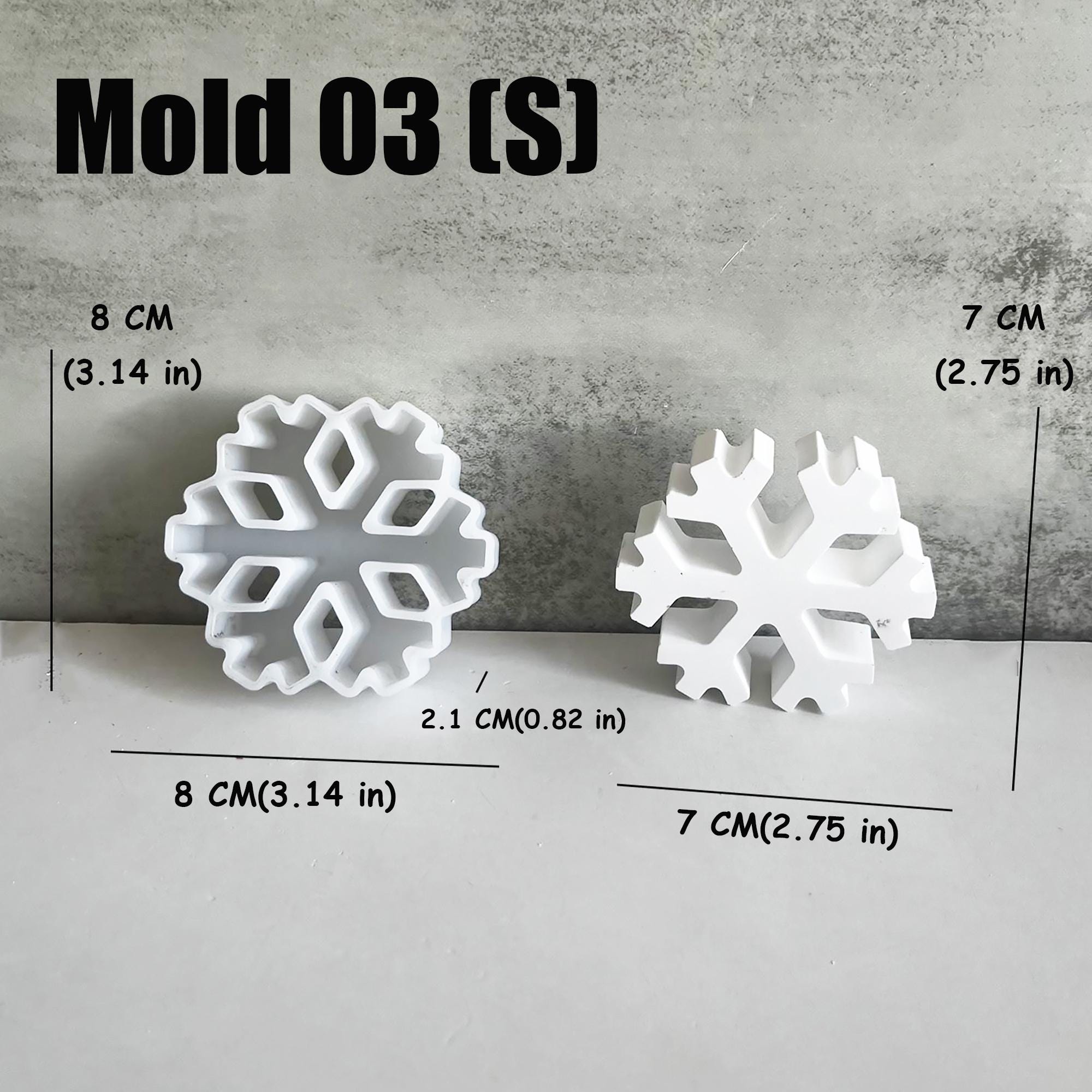 4 Stampi In Silicone A Forma Di Fiocco Di Neve Con Coperchio - Per Resina, Gesso, Sapone E Candele Fai Da Te