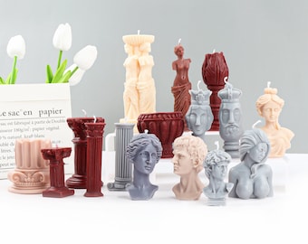 Greek Venus David Candle Silicone Mold,Concrete Plaster Statue Mold,Epoxy Resin Female Mold,Candle Making Silicon Mold,Cement Mold 231443