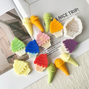 Ice Cream Cone Silicone Mold,Concrete Plaster Ice Cream Mold,Epoxy Resin Ice Cream Mold,Wax Candle Making Silicon Mold,Soap Mold 231551