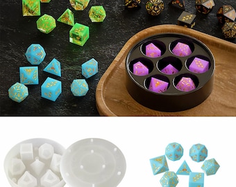 Cat Paw Dice Silicone Mold,Epoxy Resin Polyhedral Dice Mold,UV Resin Sharp Edge Mold,DND Dice Silicon Mold,Concrete Plaster Mold 240575