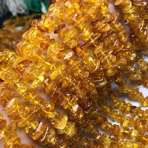 Fine Amber Big Hole Smooth Gravel Chips Beads,Exquisite Loose Gemstone Spacer Beads,DIY Craft Strands For Making Necklaces Bracelets 4300493