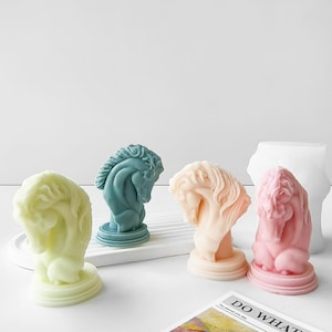 Horse Candles Silicone Mold,Concrete Plaster Horse Mold,Epoxy Resin Horse Mold,Wax Candles Making Silicon Mold 231835