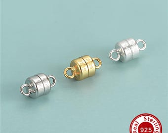 10MM Magnetic Clasps Solid 925 Sterling Silver Plated,Shiny End Fasteners,For DIY Handmade Bracelet Necklace Jewelry Making Supplies 4500012