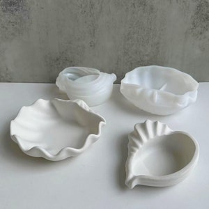Conch Shell Dish Silicone Mold,Concrete Plaster Candle Cup Mold,Epoxy Resin Storage Dish Mold,Resin Plate Mold 221260