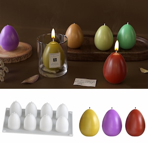 Egg Candles Silicone Mold,Epoxy Resin Egg Mold,Concrete Plaster Egg Mold,Wax Candles Making Mold,Egg Silicon Mold 232149