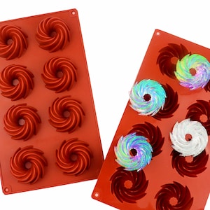 Swirl siliconen mal, creatieve zeep Loaf schimmel, zeep Bar schimmel, Lotion Bar schimmel, chocolade schimmel, bad bom schimmel 250131