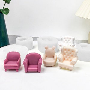 Mini Sofa Candles Mold,Simulation Sofa Silicone Mold,Chair Candles Mold,Stool Mold,Decorative Candles Mold,Personalized Candles Mold 230227