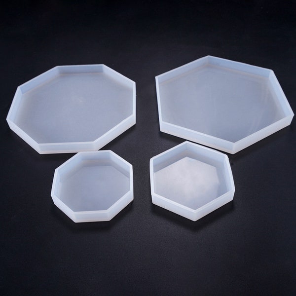 Multiple Sizes Hexagon Coaster Silicone Mold,Octagon Tray Resin Mold,Desk Tray Cup Mat Mold,Handmade Crafts DIY Home Decorations 221002