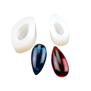 Tear Drop Cabochon Molds,Pear Silicone Resin Mold With Hole,Water Drop Pendant Silicon Mold,DIY Jewelry Pendants Making Supplies 212012