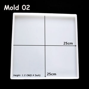 Large Rectangle Square Tray Silicone Mold,Epoxy Resin Jewelry Trinket Tray Mold,Storage Tray Silicon Mold,Cement Plaster Tray Mold 221150 Mold 02