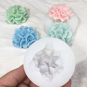 Hydrangea Flower Silicone Mold,Flower Shaped Candles Mold,Christmas Ornament,Christmas Decor Mold,Flower Plaster Mold,Soap Mold 230414