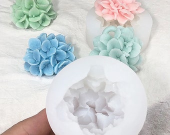 Hydrangea Flower Silicone Mold,Flower Shaped Candles Mold,Christmas Ornament,Christmas Decor Mold,Flower Plaster Mold,Soap Mold 230414
