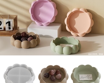 Stampo in silicone per sottobicchieri a bolle, stampo per sottobicchieri in gesso effetto cemento, stampo per vassoi in resina epossidica, stampo in silicone per decorazioni domestiche effetto cemento 221608