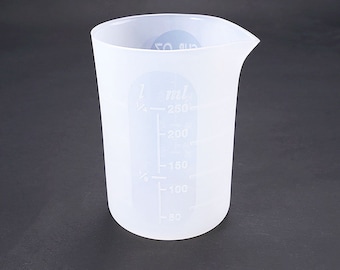 250ML Capacity Silicone Measuring Cup,Resin Measuring Cup,Use For Epoxy Resin Mixing,Jewelry Making,Waxing,Reusable Resin Supply Tool 290003