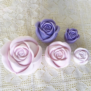 Rose Silicone Mold,Rose Candles Mold,Flower Soap Mold,Epoxy Resin Rose Mold,Flower Plaster Mold,Polymer Clay Mold,Scented Candle Mold 230931