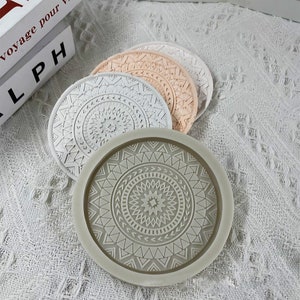 Round Coaster Silicone Mold,Concrete Plaster Coaster Mold,Epoxy Resin Coaster Mold,Resin Small Tray Silicon Mold 221296