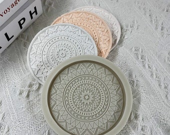 Round Coaster Silicone Mold,Concrete Plaster Coaster Mold,Epoxy Resin Coaster Mold,Resin Small Tray Silicon Mold 221296