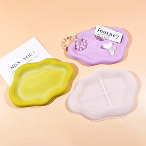 Irregular Cloud Tray Silicone Mold,Concrete Plaster Trinket Tray Mold,Epoxy Resin Jewelry Tray Mold,Tray Silicon Mold 221519