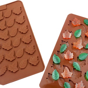 Leaf Silicone Mold,Chocolate Silicon Mold,Candy Silicon Mold,Leaf Jelly Mold,Cake Baking Mold,Soap Mold,Leaf Candle Deco Mold 250281
