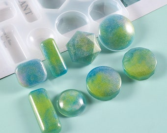 Geometric Shape Pendant Earring Silicone Mold Set Epoxy Resin Crafting Mould For DIY Jewelry Making Supplies 212038