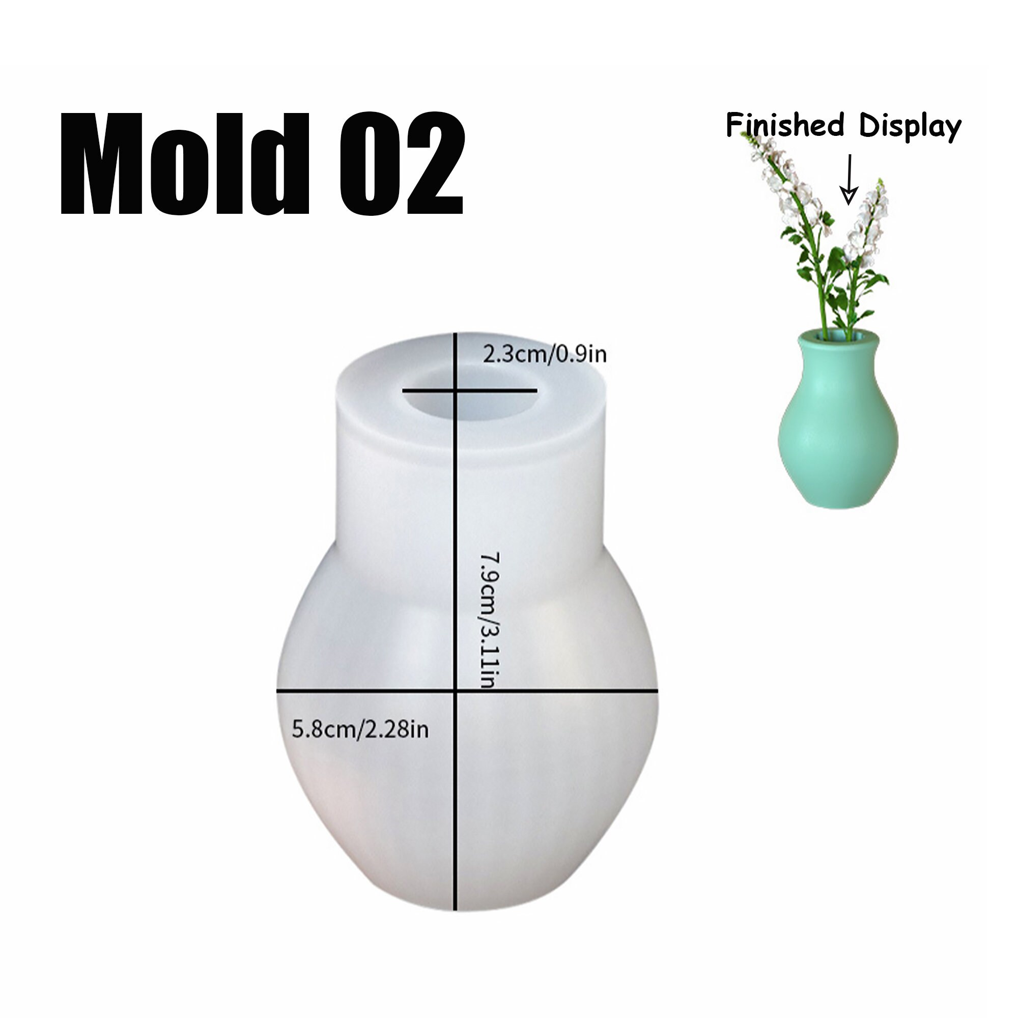 2 Moules En Silicone Pour Vase En Résine - DIY Déco, Porte-Plumes, Bougeoirs (10,5 Cm)