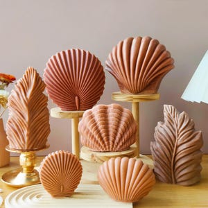 Shell Candles Silicone Mold,Wax Candles Making Mold,Concrete Plaster Shell Mold,Coral Candles Silicon Mold,Epoxy Resin Mold 232050