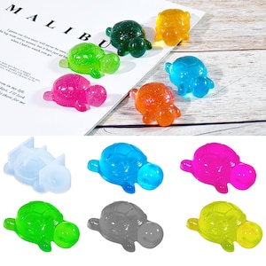Moule tortue mignonne en silicone, Moule tortue en résine époxy, Moule tortue en plâtre et béton, Moule en silicone pour la fabrication de bougies en cire, Moule tortue en résine UV 240609