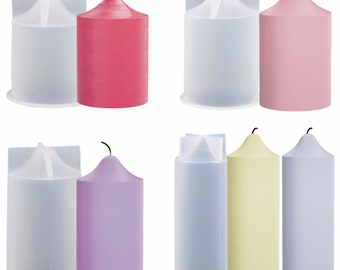 Cylinder Candles Silicone Mold,Cylindrical Candles Silicon Mold,Pillar Scented Candles Mold,Wax Candles Mold,Modern Candles Mould 230964