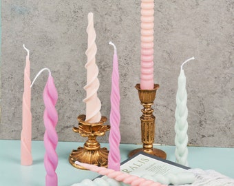 8 Style Long Sprial Candles Mold,Unique Twist Candle Mold,Decorative Candles Mold,Aromatherapy Mold,DIY  Dining Table Candles 230569
