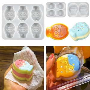 Taiyaki Silicone Mold,Wax Candle Making Mold,Handmade Soap Silicon Mold,Concrete Plaster Fish Mold,Epoxy Resin Taiyaki Mold 231515
