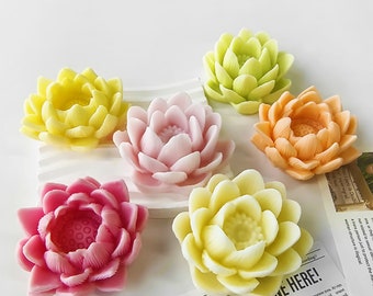 3D Lotus Flower Silicone Resin Mold DIY Candle Making Mould Lotus Casting Mold Epoxy Resin Crafts Mold for Soap Clay Cake Baking Dessert Tools Home 3D Lotus Flower Silicone Resin Mold DIY Candle Making Mould Lotus Casting Mold Epoxy Resin Crafts Mold for Soap Clay Cake Baking Dessert Tools Home