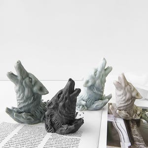Wolf Candles Silicone Mold,Wax Candles Making Mold,Concrete Plaster Wolf Mold,Epoxy Resin Animal Mold,Wolf Candles Silicon Mold 232162