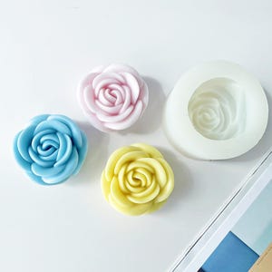 Flower Candles Silicone Mold,Wax Candles Making Mold,Concrete Plaster Flower Mold,Epoxy Resin Mold,Soap Making Silicon Mold 232033