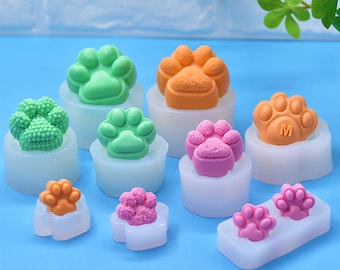 Cat Paw Candle Silicone Mold,Wax Candle Making Mold,Concrete Plaster Cat Paw Mold,Epoxy Resin Cat Paw Mold,Soap Silicon Mold 231483