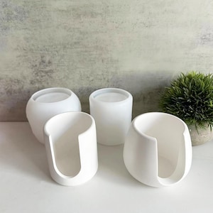 Candle Holder Silicone Mold,Concrete Plaster Round Candle Holder Mold,Epoxy Resin Candle Holder Mold,Cement Candlestick Mold 240605
