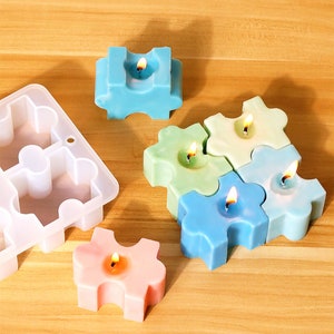 Puzzle Silicone Mold,Scented Candles Making Mold,Epoxy Resin Puzzle Mold,Handmade Soap Silicon Mold,Concrete Plaster Puzzle Mold 231230