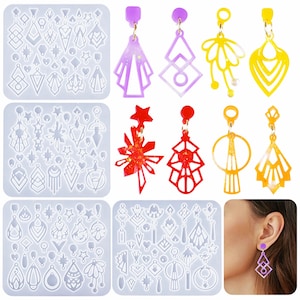 Earring Silicone Mold,Epoxy Resin Pendant Mold,UV Resin Earring Mold,Concrete Plaster Earring Silicon Mold,Key Chain Mold,Charm Mold 212827
