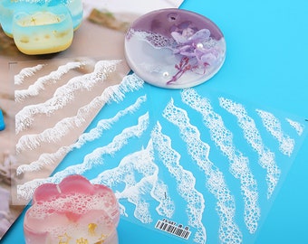 Wave Series Stickers,Silicone Mold Fillers,Sticker Fillers For Epoxy Resin,Stickers For Resin Coaster Tray Making,Jewelry Making 290090